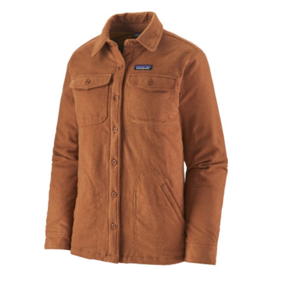New Patagonia Men's Tan Lightweight Shirt Jacket Fjord